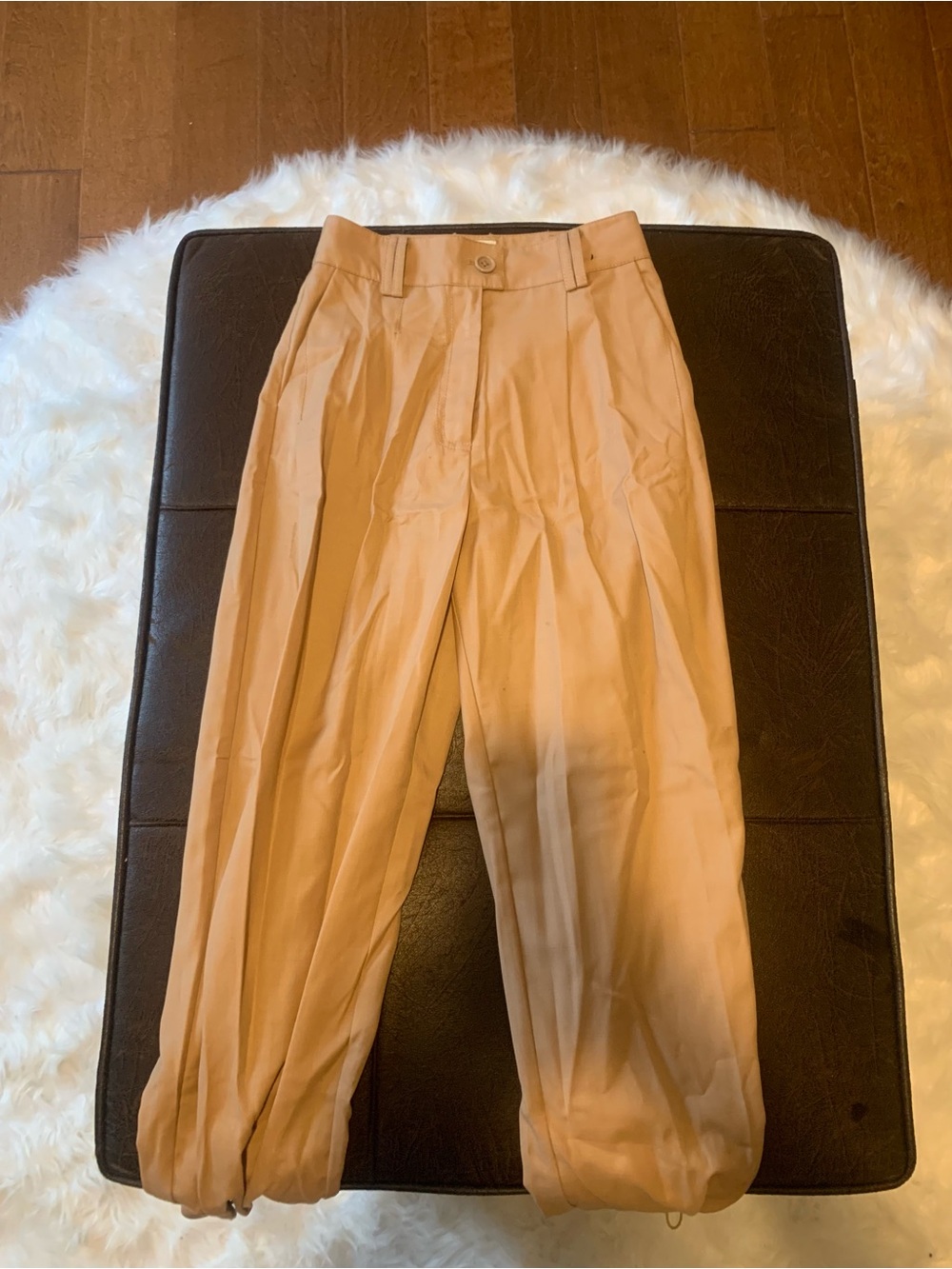 Aje Women’s Pleated Chinos in Light Tan